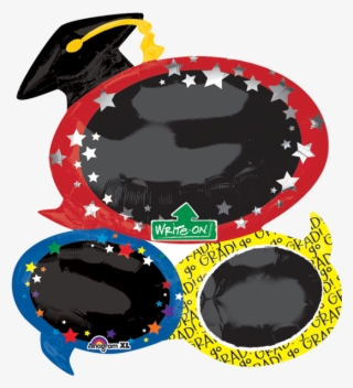 Packaged 28 Write On Graduation Word Bubble Chalkboard - Balloon #9208931