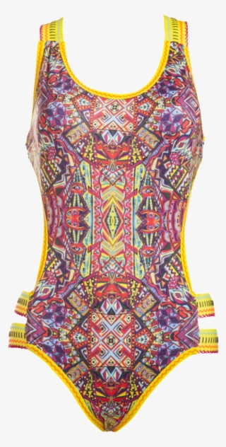 Bendito Etnico One Piece Swimsuit By Agua Bendita Front - Maillot #9209618