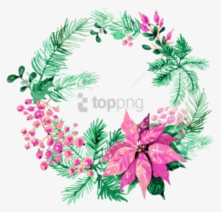 Free Png Download Watercolor Christmas Wreath Png Images - Watercolor Christmas Wreath Clipart #9209688