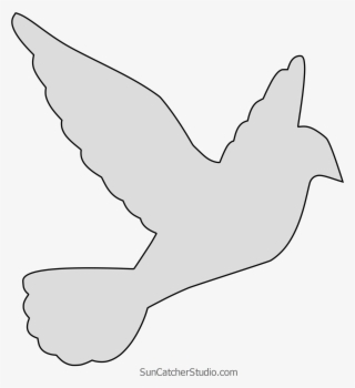 Free Dove Silhouette Bird Pattern Template To Print - Chicken #9209910