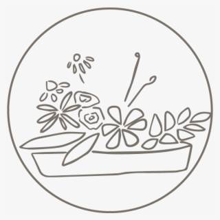 Pf Images Flowers And Clay - Line Art #9210462