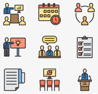 Meeting - Restaurant Menu Icon Vector #9210466