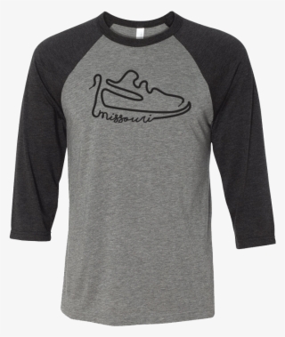 Missouri Shoelace Baseball Tee - Custom Baseball 3 4 Sleeve #9212785
