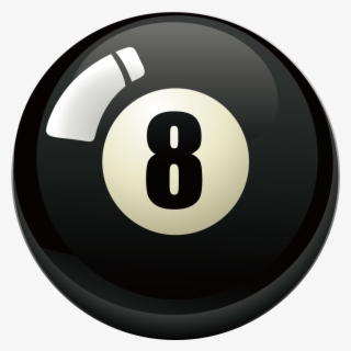 Billiard Snooker Eight Eightball Transprent Png Free - Billiard Ball #9213436