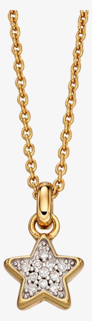 Olympia -gold Pave Diamond Star Necklace - Lucky Talisman Necklace #9214232