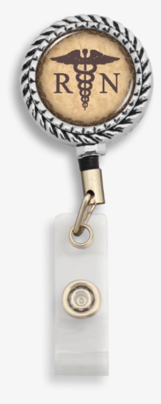 Rn Vintage Caduceus Badge Reel - Locket #9214564