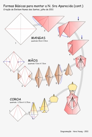 0 N Sra Aparecida Emilson N Santos Pg02 - Origami De Nossa Senhora Passo A Passo #9215962