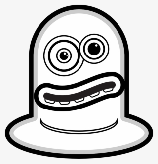 Cartoon Monsters 1 Black White Line Art Scalable Vector #9217155