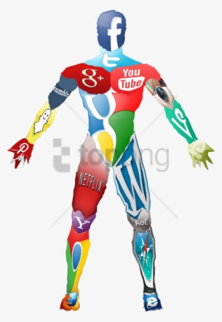 Free Png Social Media Icon Body Collage - Superhero #9218017