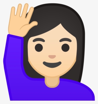 Download Svg Download Png - Raising Hand Emoji #9218078
