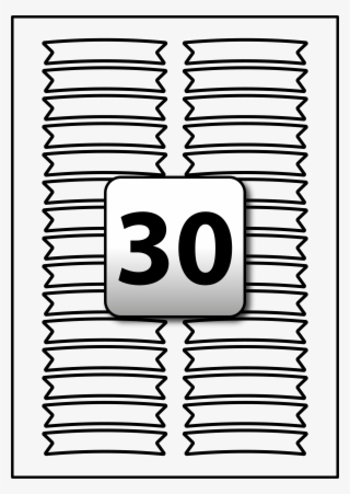 30 Custom Labels Per A4 Sheet - Number #9218852