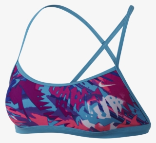 Nike Tropical Crossback Sports Bra Women's Swim Top - Shoulder Bag #9221952