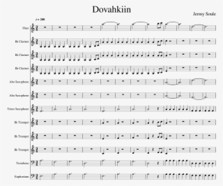 Dovahkiin Sheet Music Composed By Jermy Soule 1 Of - Number #9228692