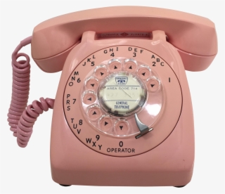 Vintage Pink Automatic Electric Rotary Dial Phone - Vintage Phone Pink Png #9228962
