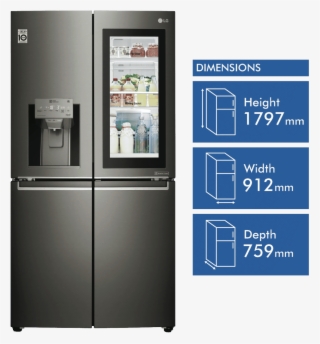 New Lg Gf-v708bsl 708l Instaview Refrigerator - מקרר אל ג י #9231568