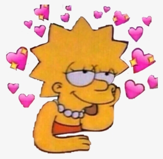 #lisasimpson #thesimpsons #inlove #cute #freetoedit - Lisa Simpson With Hearts #9233894