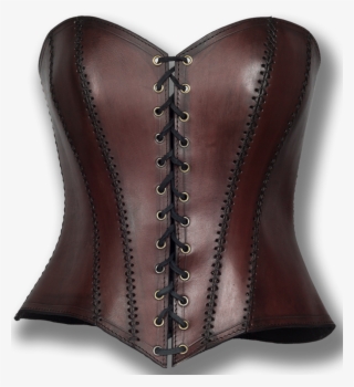 Leather Corset Antique Brown Full Breast - Leder Damen Mittelalter #9236210