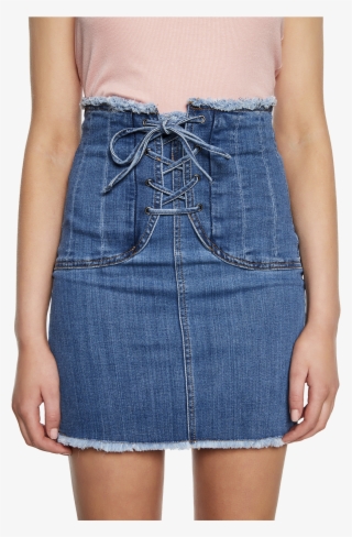 Corset Denim Skirt In Colour Citadel #9236314