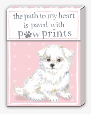Pawprints Puppy Pocket Note Pad - Maltese #9236491
