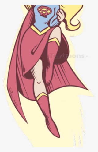Drawn Supergirl Superwoman - Cartoon #9241278