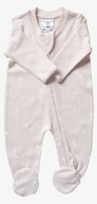 Babu Organic Cotton Long Sleeved Onesie Pink Star - Infant Bodysuit #9241585