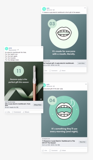 Quip Is Talking Directly To Their Target Audience, - Graphic Design #9244640