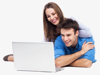 Experience The Difference - Couple With Laptop Png #9247885