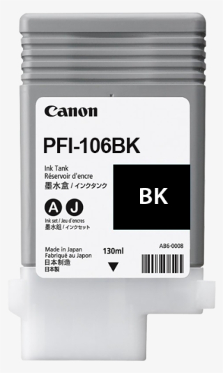 Canon Pfi-106bk 130ml Black Ink Cartridge - Pfi 120bk #9248763
