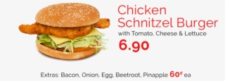 Burgers & More - Chicken Schnitzel Burger Png #9249850