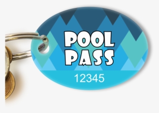 Pool Pass Bubbles Tag In Oval Shape #9249890