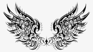 Colourful Black The Tribal Wings As Png's From This - Illustration #9250080