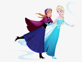 Create Your Snowy Scene With Elsa, Anna And All Their - Cartoon #9250841