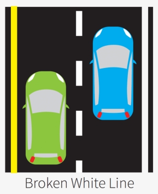 Single Broken White Line - Pavement Markings Meaning Png #9254473
