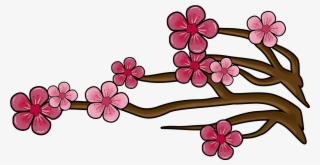 Elemento De Estilo Chinês Desenhos Animados Mão Desenhada - Cherry Blossom #9259849