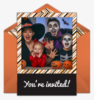 Halloween Stripes Frame Online Invitation - Raksha Bandhan #9261020