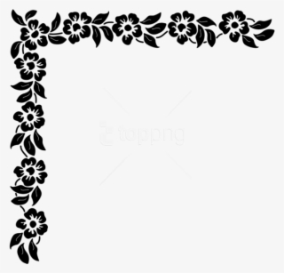 Free Png Download Floral Corner Png Clipart Png Photo - Corner Images Png Black & White #9263406