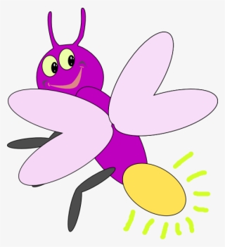 Purple Firelfy 3 Clip Art Vector Online Royalty Free - Firefly Insect Clipart #9265568