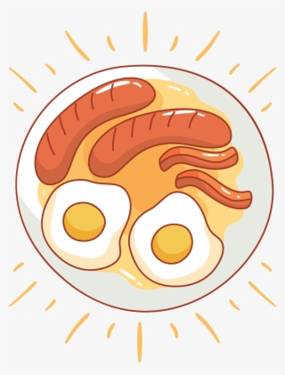 Hot Dog Fried Egg Food - Flat Food Vector Png #9265839