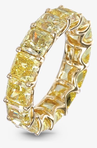 Yellow Diamond Eternity Band - Yellow Diamond Band #9266255