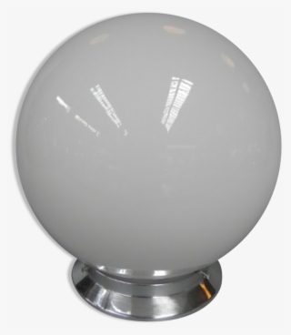 Art Deco Ceiling Light White Glass Ball - Sphere #9266803