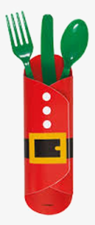 Christmas Santa Suit Cutlery Wrapper - Santa Claus #9269622