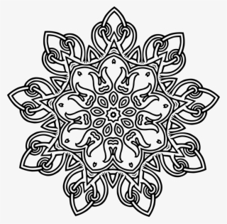 Floral Design Drawing - Geometric And Floral Design #9269811
