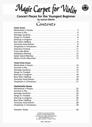 Magic Carpet For Violin Thumbnail - Document #9270560