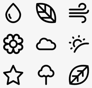 Nature Elements - Hand Drawn Social Media Icons Png #9270636