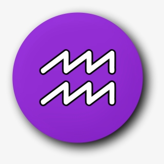 Click To Enlarge Aquarius Symbol Vector Clipart - Circle #9270640