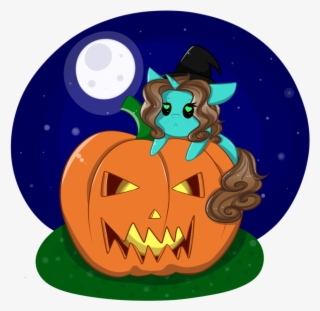 Mimihappy99, Chibi, Commission, Female, Full Moon, - Jack-o'-lantern #9270643