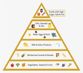 The Pyramid Bifurcates The Different Food Groups And - Order Of Operations Hierarchy #9271880