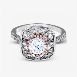 Cushion Shaped Filligree Style Top Diamond Wedding - Pre-engagement Ring #9272686