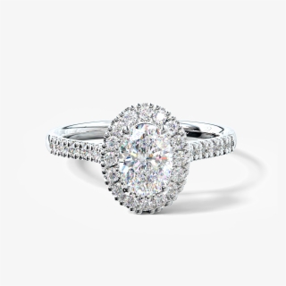 The Browns Oval Halo Diamond Ring - Vintage Stone Engagement Rings #9272797
