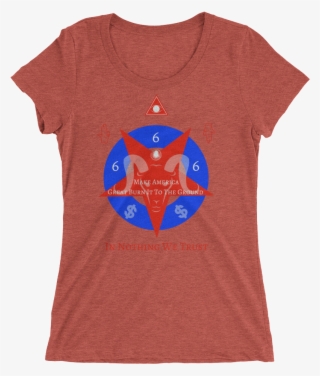 Ladies' American Pentagram Short Sleeve T-shirt - Goldendoodle Shirt #9273129